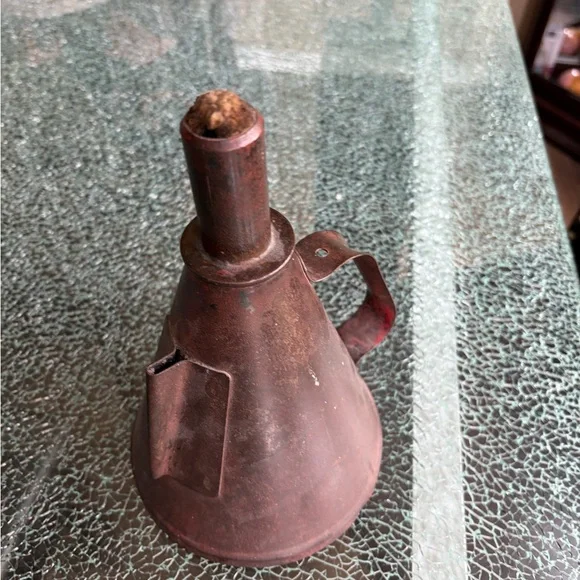 Pittsburgh PA GEM MFG CO Vintage Metal Oil Funnel Teapot CIRCA 1880s